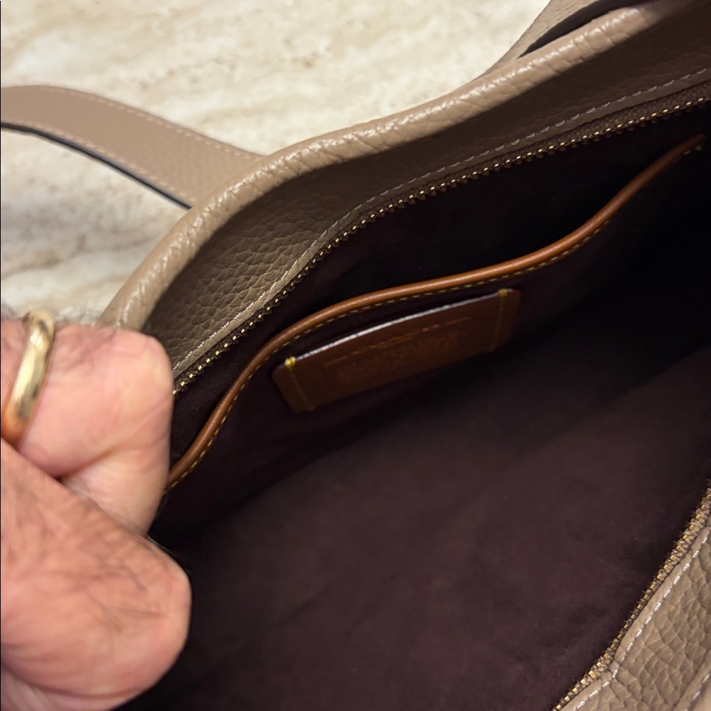 Coach Emery Leather Crossbody Bag in Mocha Pebbled Leather - Picture 13 of 16